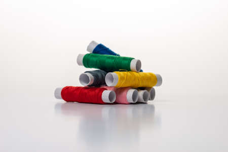 Set of colorful sewing threads