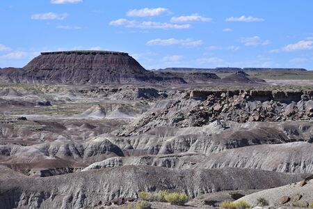 Painted desert in Petrified Forest National Parkの写真素材