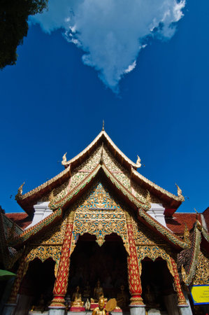 The roof of the temple, Phra That Doi Suthepの写真素材