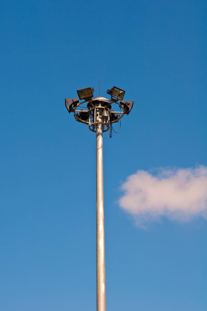 Lamppost at nightの写真素材