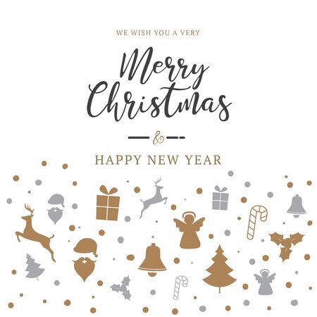 Merry Christmas Greeting Cardのイラスト素材