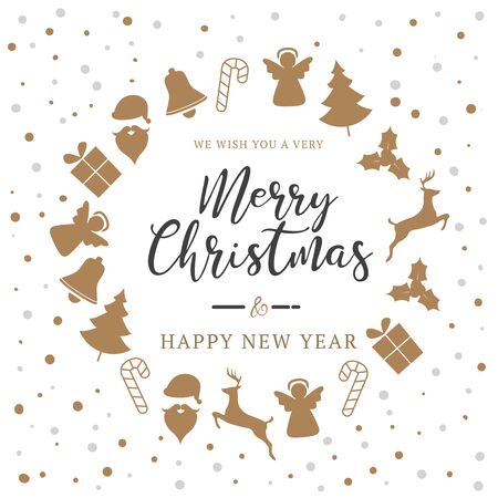 Merry Christmas Greeting Cardのイラスト素材