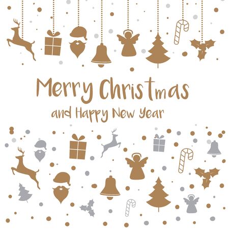 Merry Christmas Greeting Cardのイラスト素材