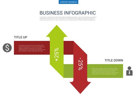 Infograhpic business presentation slide template with arrow diagramのイラスト素材