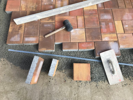 Laying Concrete Paving in Gravel