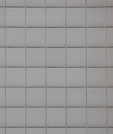 wall is tiled in grayの写真素材