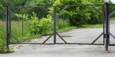 background, closed, design, fence, garden, gate, grass, grating, green, lattice gate, metal, nature,...