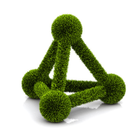 conceptual symbol of ecological atomの写真素材