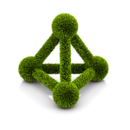 conceptual symbol of ecological atomの写真素材