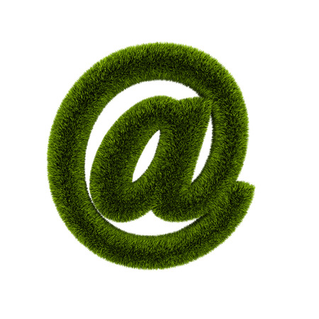 concept of email symbol covered grassの写真素材