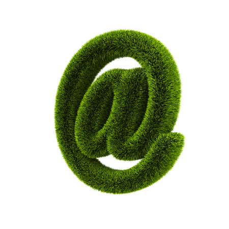 concept of email symbol covered grassの写真素材