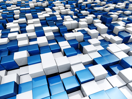 concept of cubes city backgroundの写真素材