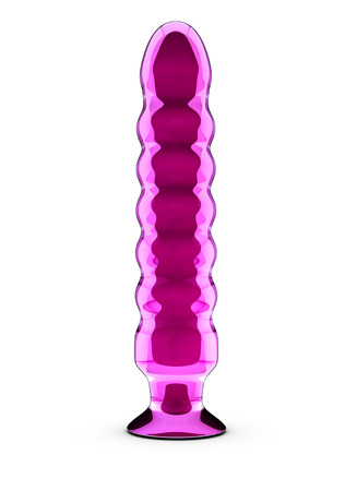 glossy sex toy isolated on whiteの写真素材