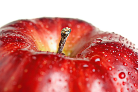 beautiful close up apple with dropsの写真素材