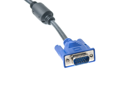 close-up vga connector isolated on white