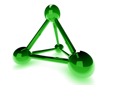 isolated glass model of molecular lattice の写真素材