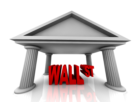 isolated 3d concept of Wall Streetの写真素材