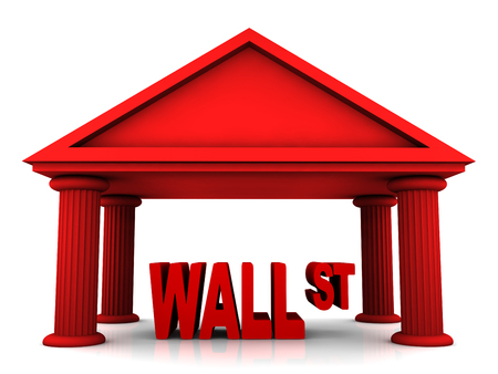 isolated 3d concept of Wall Streetの写真素材
