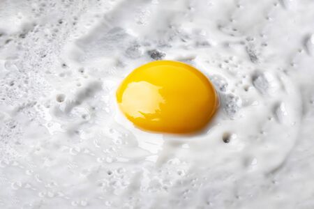 Photo background of close up fried egg