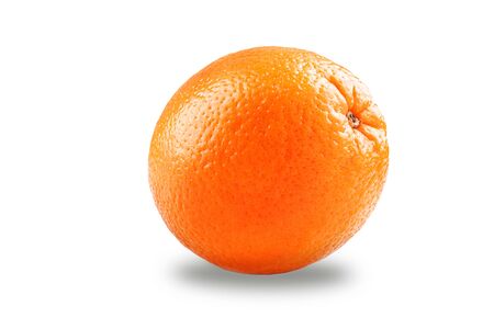 Photo of closeup isolated juicy fruit orange isolated on white background with shadowの写真素材