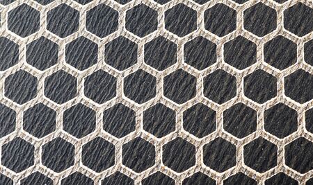 Super macro photo of non-stick frying pan surface closeup.の写真素材