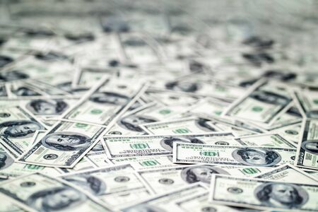 Closeup money background with shallow DOF. Business conceptの写真素材