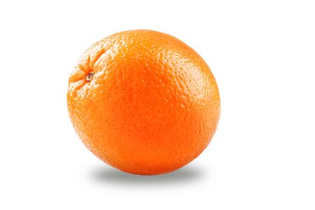 Photo of close up isolated juicy fruit orange isolated on white background with shadowの写真素材