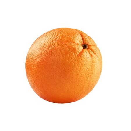 Photo of closeup isolated juicy fruit orange isolated on white backgroundの写真素材