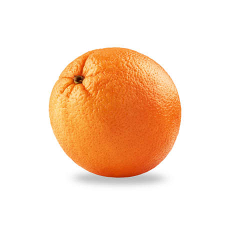 Photo of closeup isolated juicy fruit orange isolated on white background with shadowの写真素材