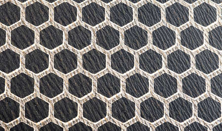 Super macro photo of non-stick frying pan surface closeup.の写真素材