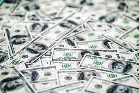Closeup money background with shallow DOF. Business conceptの写真素材