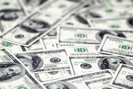 Closeup money background with shallow DOF. Business conceptの写真素材