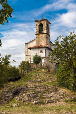 Chapel of the Madonna della Ceriola on the island of Monte Isola. Italyの写真素材