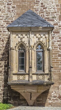 Decorative balcony in the castle Wernigerode. Germanyのeditorial素材