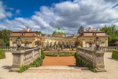 The castle of Buchlovice was built in the beginning of the XVIII century near the town of Zlin. Czech Republicのeditorial素材