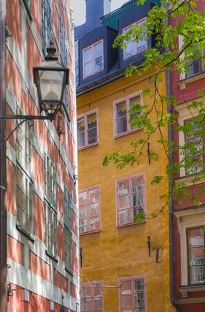 Sweden, Stockholm, Gamla Stan. Typical details of medieval houses in the old cityのeditorial素材