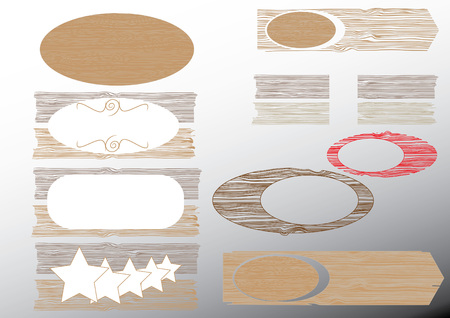  Blank wooden sign Vector illustrationのイラスト素材