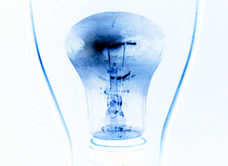 Blue light bulb の写真素材