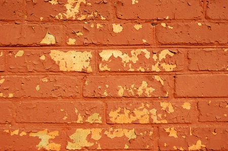 Old painted brick wallの写真素材