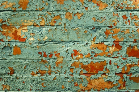 Old painted brick wall  の写真素材