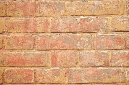 The battered red brickwork  の写真素材