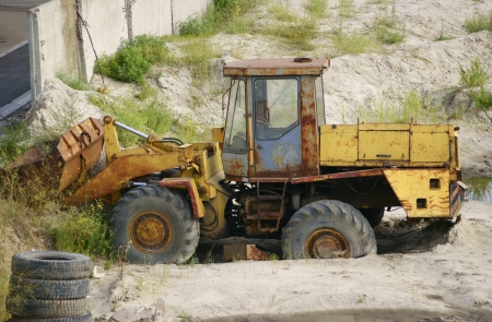 Old rusty tractor の写真素材