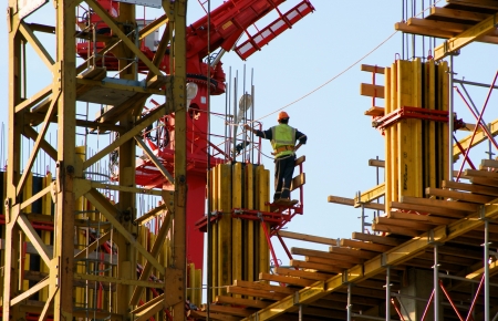 The worker on building のeditorial素材
