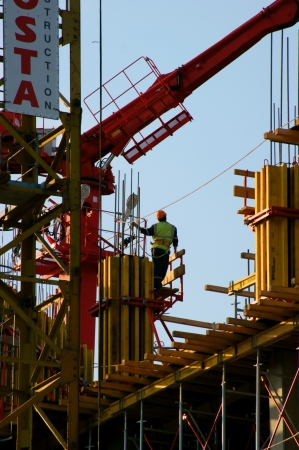 The worker on building のeditorial素材