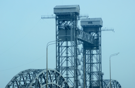 Railway bridge the city of Rostov-on-Don の写真素材