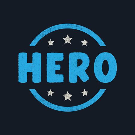 Hero lettering. Retro grunge symbols. Vintage letters.のイラスト素材