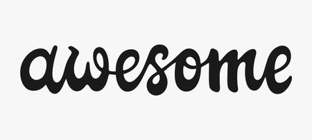 Awesome lettering. Hand drawn letters. Vector illustrationのイラスト素材
