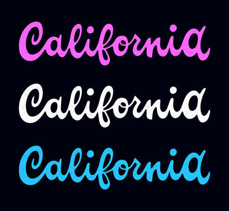California retro lettering. Vintage vector grunge letters.のイラスト素材