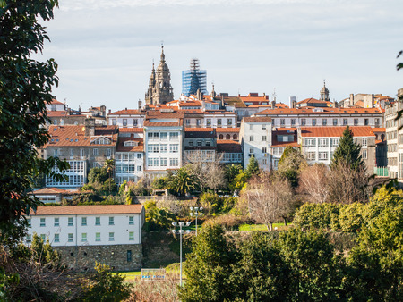 Skyline of Santiago de Compostelaの写真素材