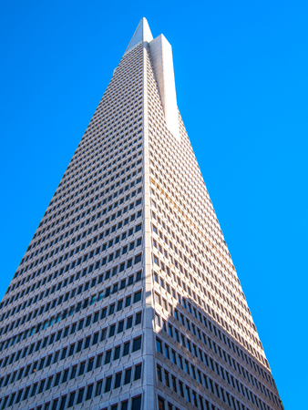 San Francisco, USA - September 28, 2013 - The Transamerica Pyramid in San Francisco, USAのeditorial素材